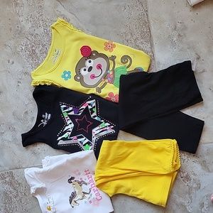 Girls size 4 summer shirts and skirts